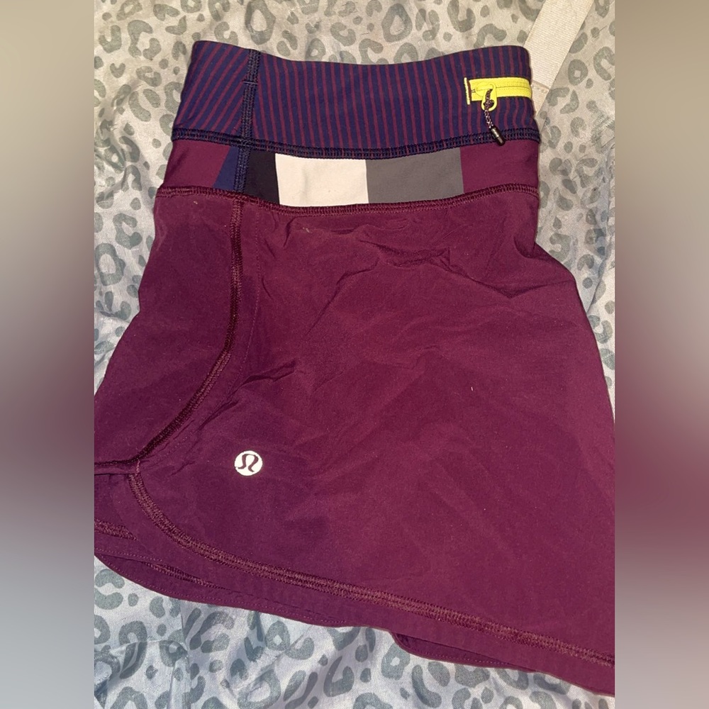 maroon lululemon shorts